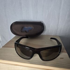 Maui Jim Dark Brown Sunglasses with Case